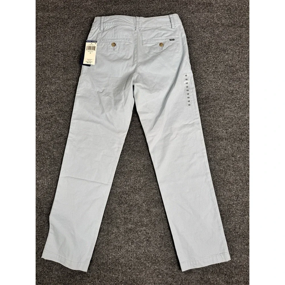 Ralph Lauren Polo Chino Pants Girls NWT 10 Hampton Blue